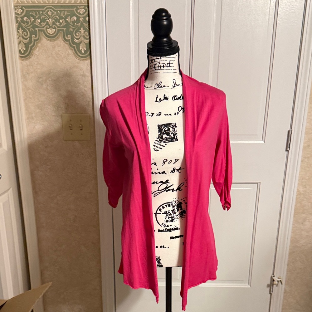 Soybu Fuchsia Open-Front Cardigan